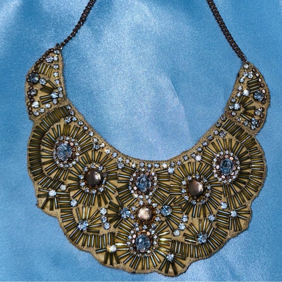 VINTAGE RHINESTONE BIB NECKLACE - Picture 2 of 5